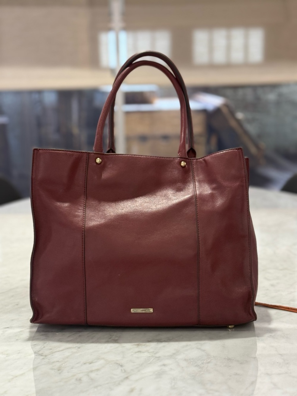 Rebecca Minkoff Burgundy Leather Tote Bag